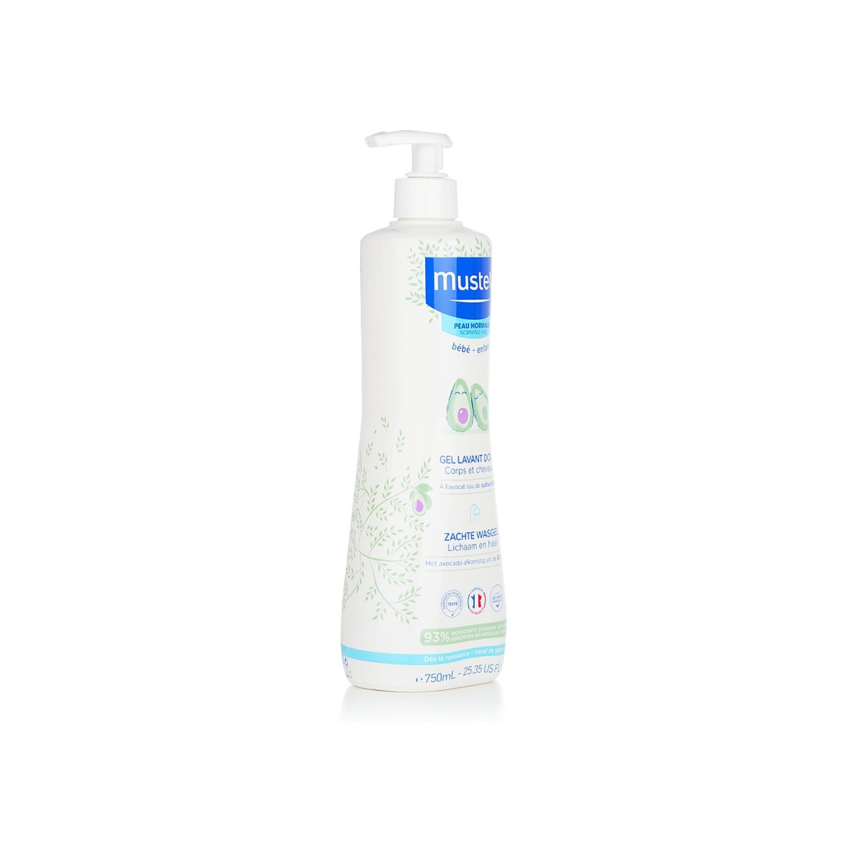 Mustela 温和清洁凝露&mdash;&mdash;头发&身体 750ml/25.35oz