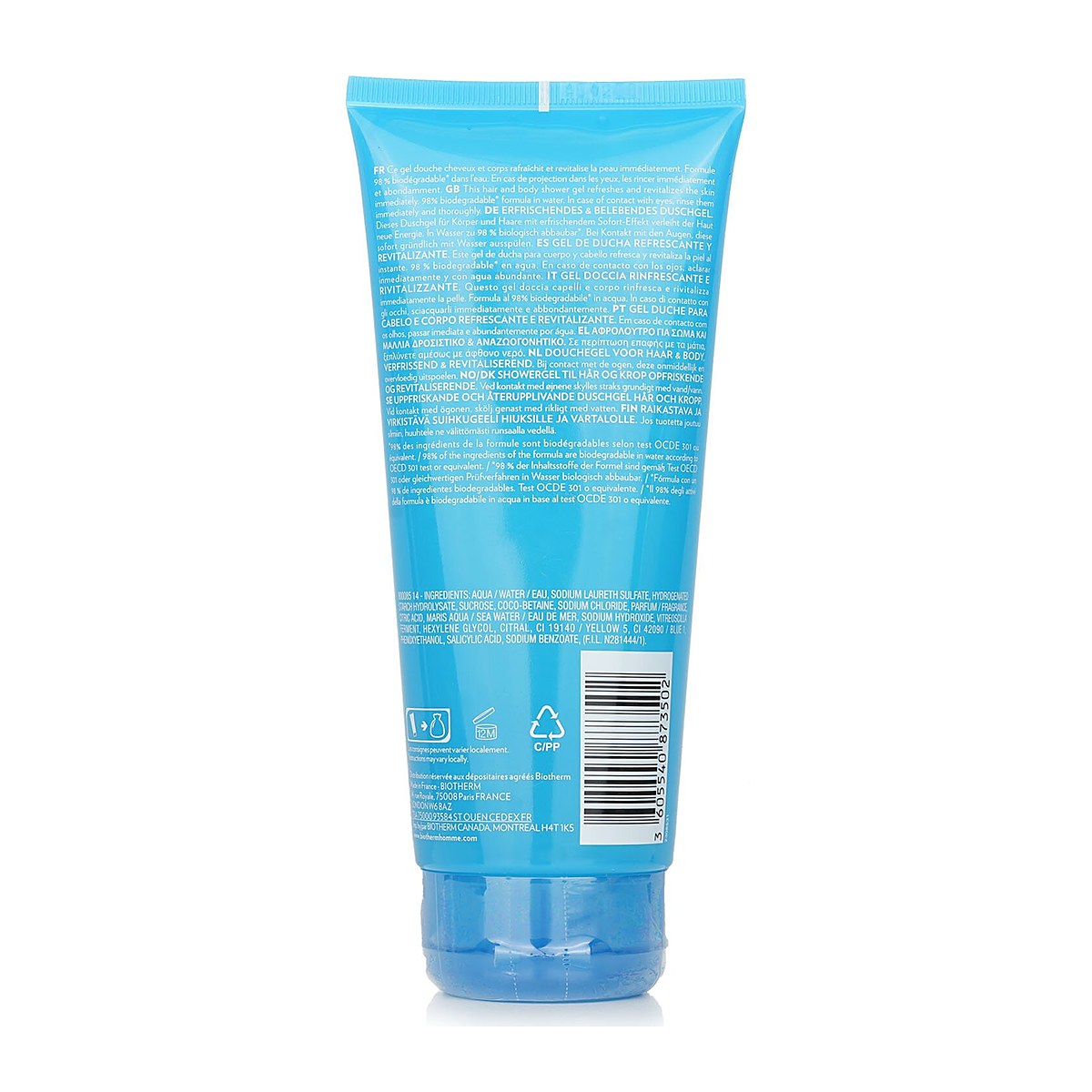 Biotherm Homme Aquafitness Gel Tắm Dưỡng Da 200ml/6.76oz