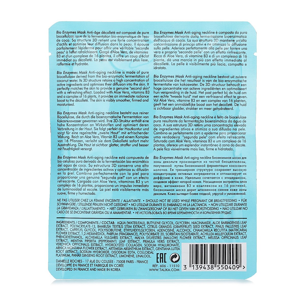 Talika Bio Enzymes Mask Anti-Aging Neckline 25g/0.8oz