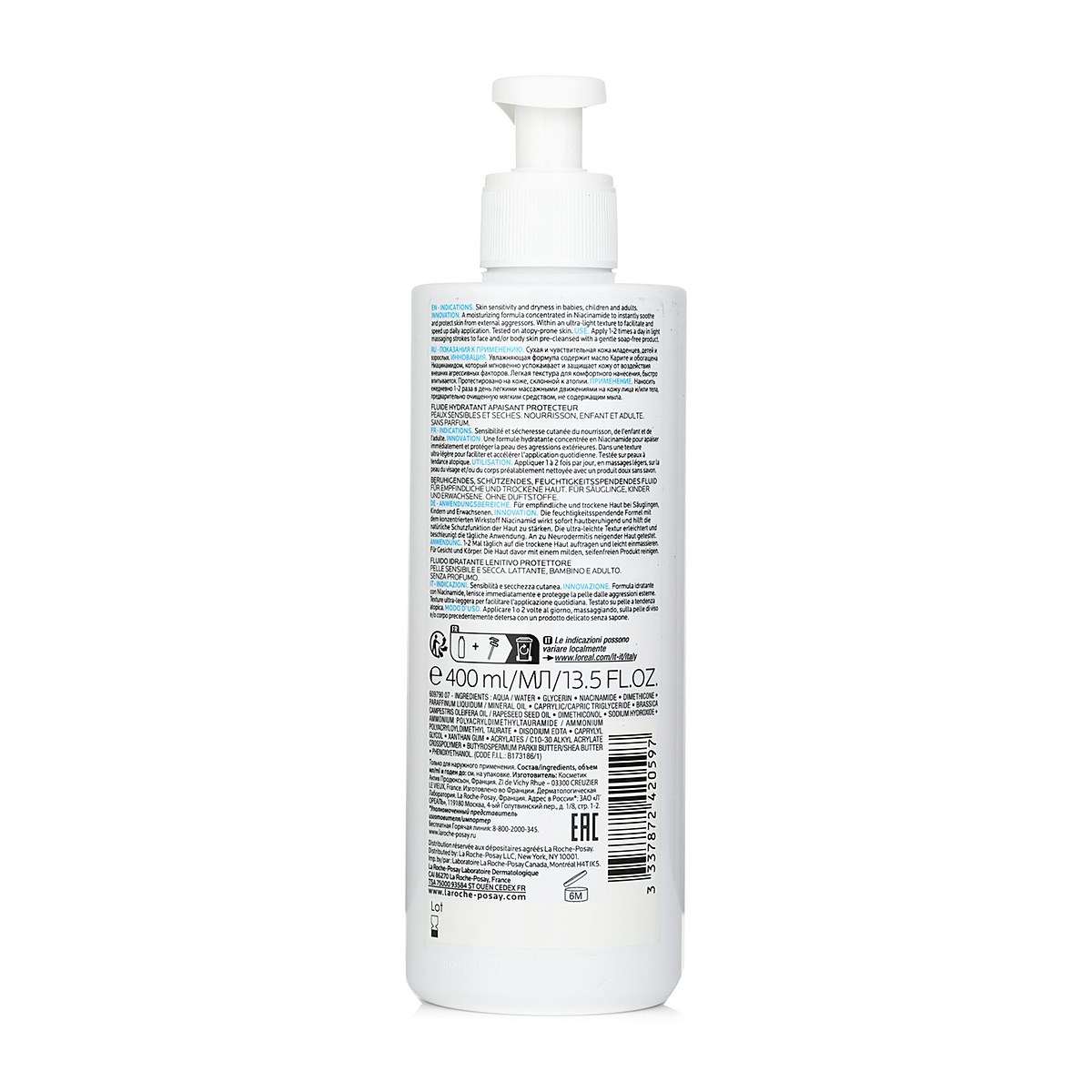 La Roche Posay Lipikar Fluide - Soothing Protecting Fluid (Fragrance-Free) 400ml/13.5oz
