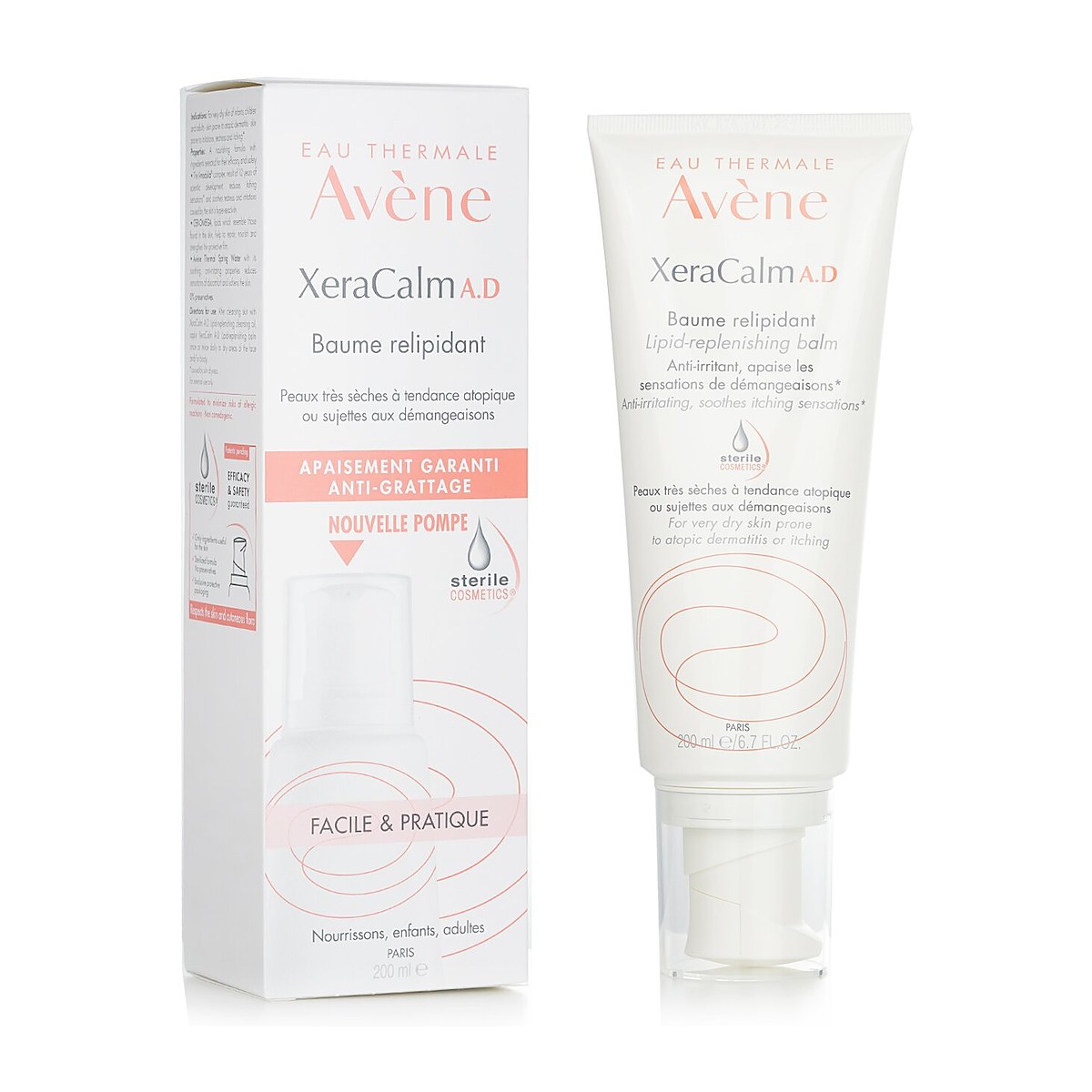 Avene XeraCalm A.D Lipid-Replenishing Balm - For Very Dry Skin Prone to Atopic Dermatitis or Itching(Random Packaging) 200ml/6.76oz