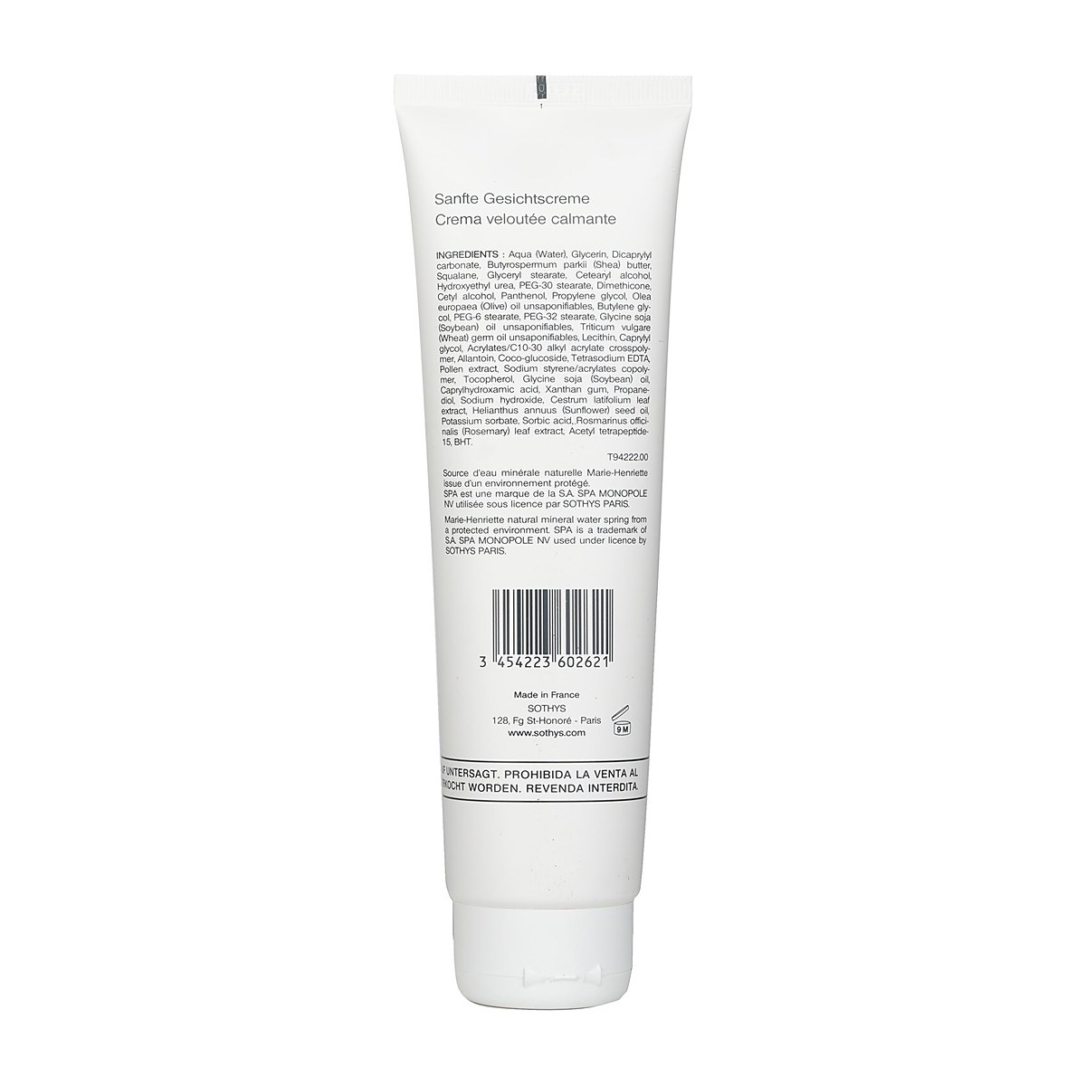 Sothys Zklidňuj&iacute;c&iacute; sametov&yacute; kr&eacute;m &ndash; pro citlivou pleť (velikost salonu) 150ml/5.07oz