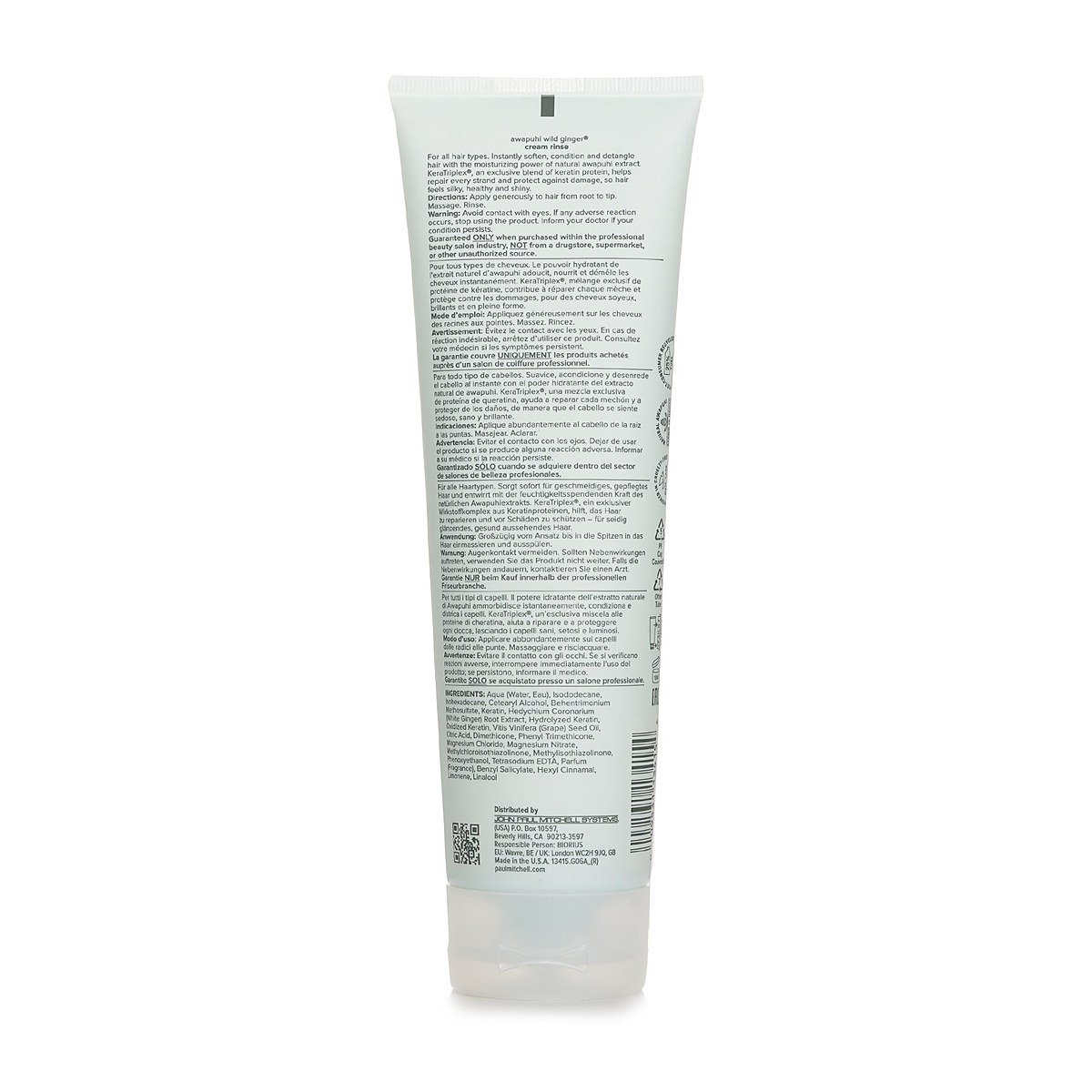Paul Mitchell Crema de enjuague reparadora con jengibre silvestre Awapuhi 250ml