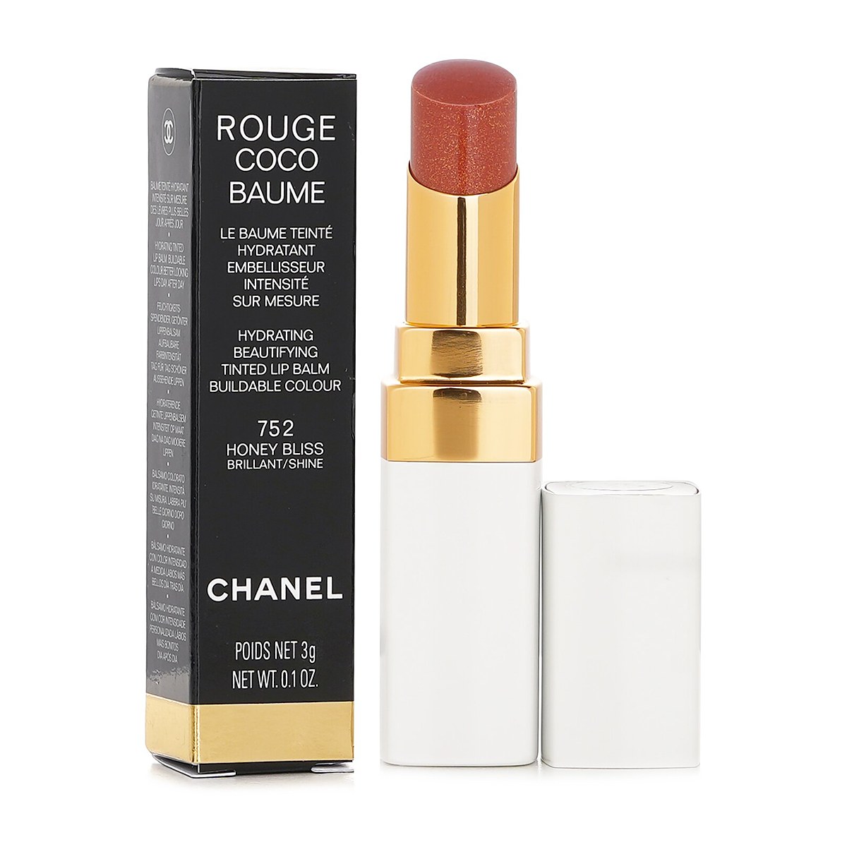 Chanel 루즈 코코 바움 하이드레이팅 뷰티팅 틴티드 립밤 752 허니 블리스 3g/0.1oz