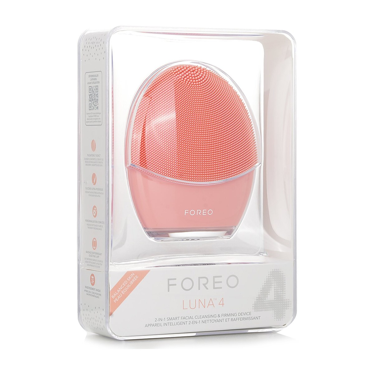 FOREO Luna 4 2-In-1 Smart Facial Cleansing & Firming Device (Balanced Skin) 1pcs