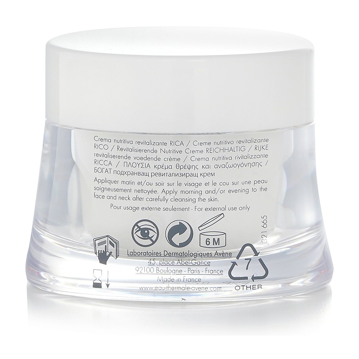 Avene Revitalizing Nourishing Rich Cream - For Very Dry Sensitive Skin 50ml/1.6oz