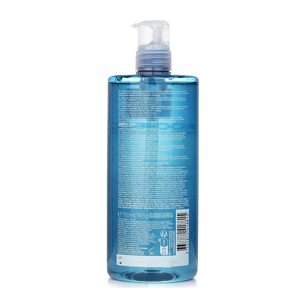 La Roche Posay Lipikar Gel Lavant Soothing Protecting Shower Gel 750ml/25.35oz