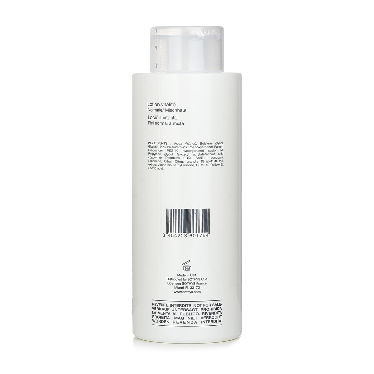 Sothys Vitality Lotion med grapefruktekstrakt - For normal til kombinasjonshud (Salongst&oslash;rrelse) 500ml/16.9oz