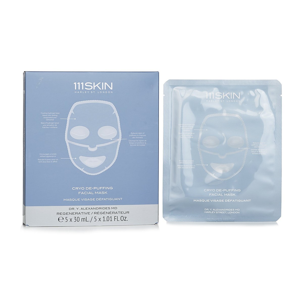 111skin Cryo De-Puffing Facial Mask 5x30ml/5x1.01oz