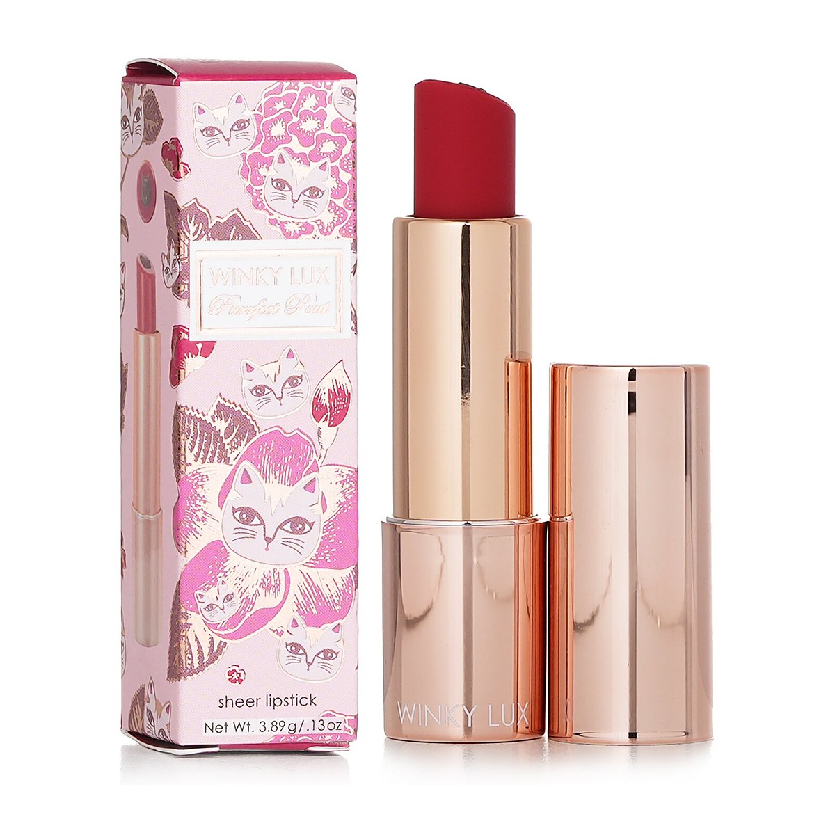 Winky Lux Purrfect Pout Sheer Lipstick Fur-Ever (Sheer Raspberry) 3.8g/0.13oz