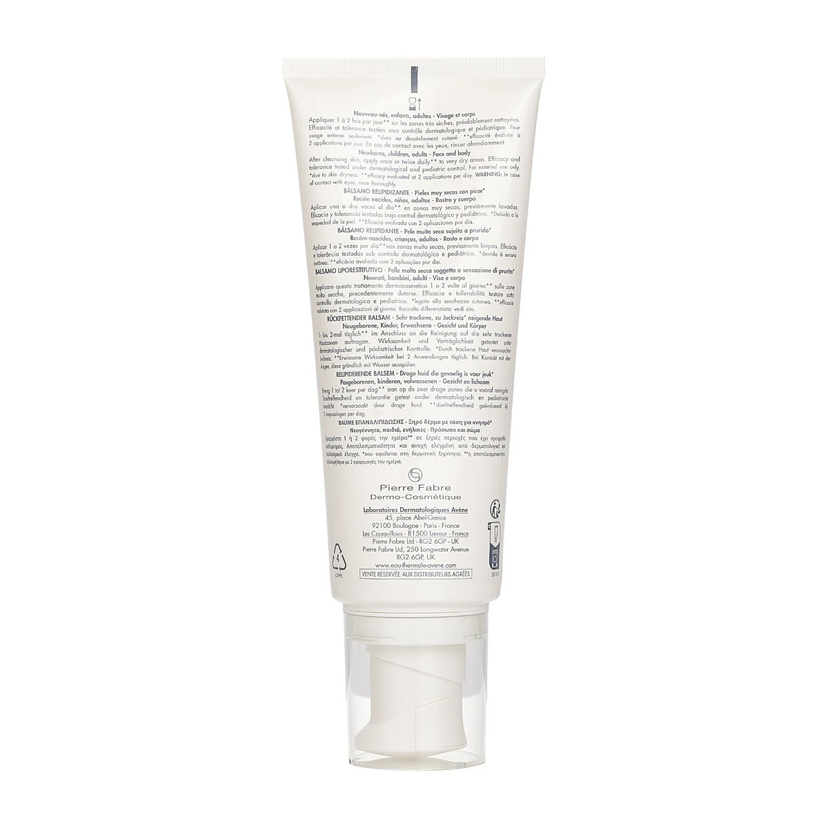 Avene XeraCalm A.D Lipid-Replenishing Balm - For Very Dry Skin Prone to Atopic Dermatitis or Itching(Random Packaging) 200ml/6.76oz