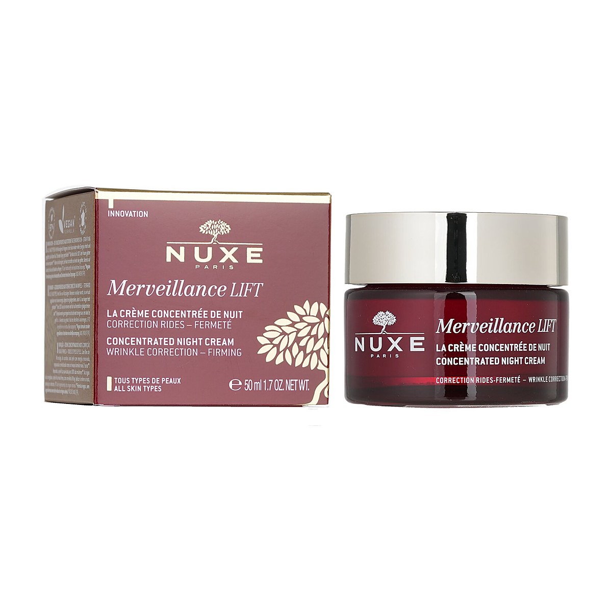 Nuxe Koncentrovan&yacute; nočn&iacute; kr&eacute;m pro korekci vr&aacute;sek Merveillance Lift 50ml/1.7oz