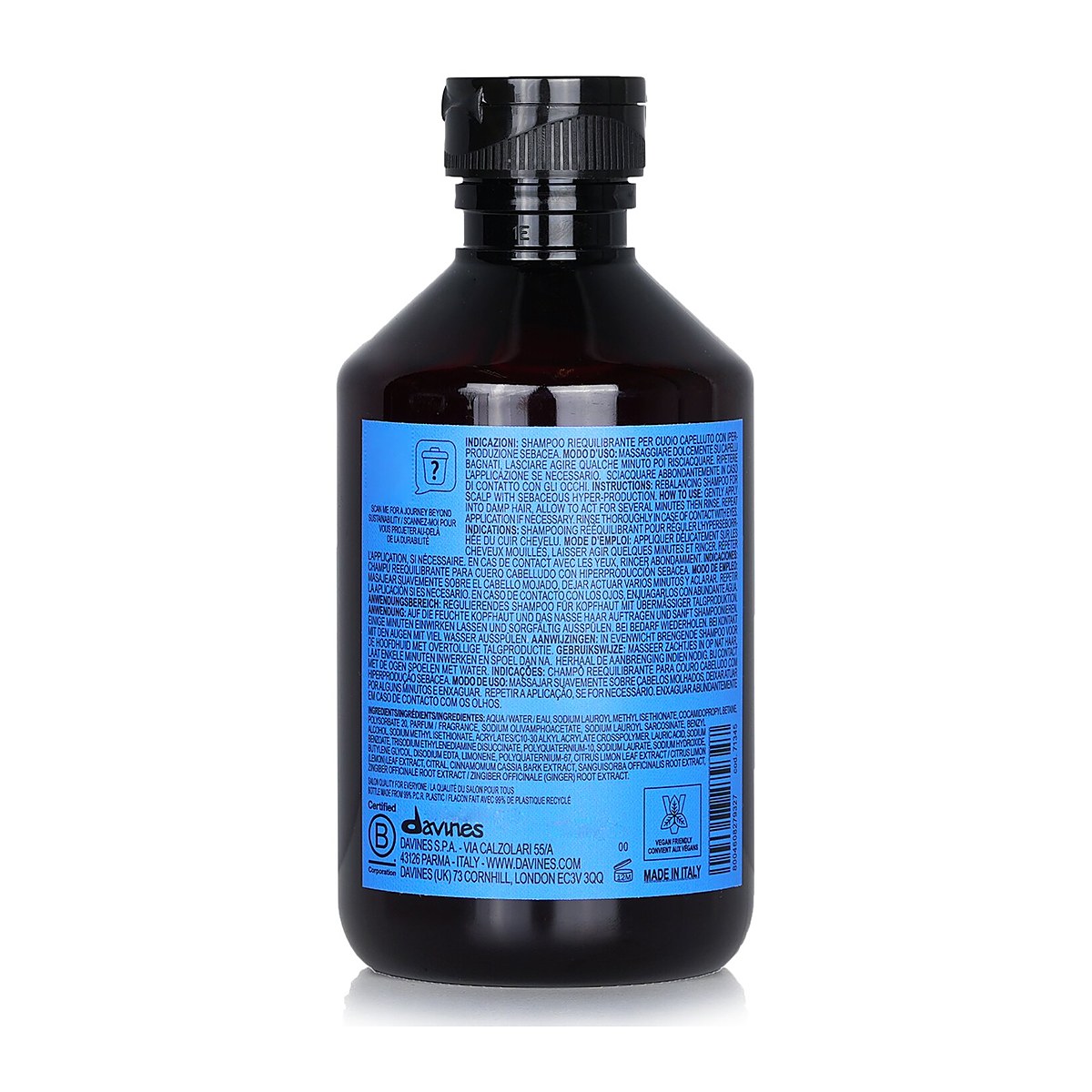 Davines Natural Tech Rebalancing Shampoo 250ml/8.45oz
