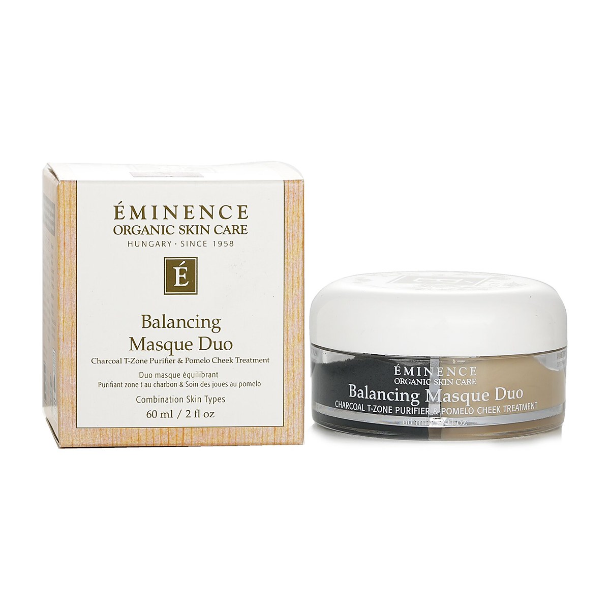 Eminence Balancing Masque Duo: Charcoal T-Zone Purifier & Pomelo Cheek Treatment - สำหรับผิวผสม 60ml/2oz