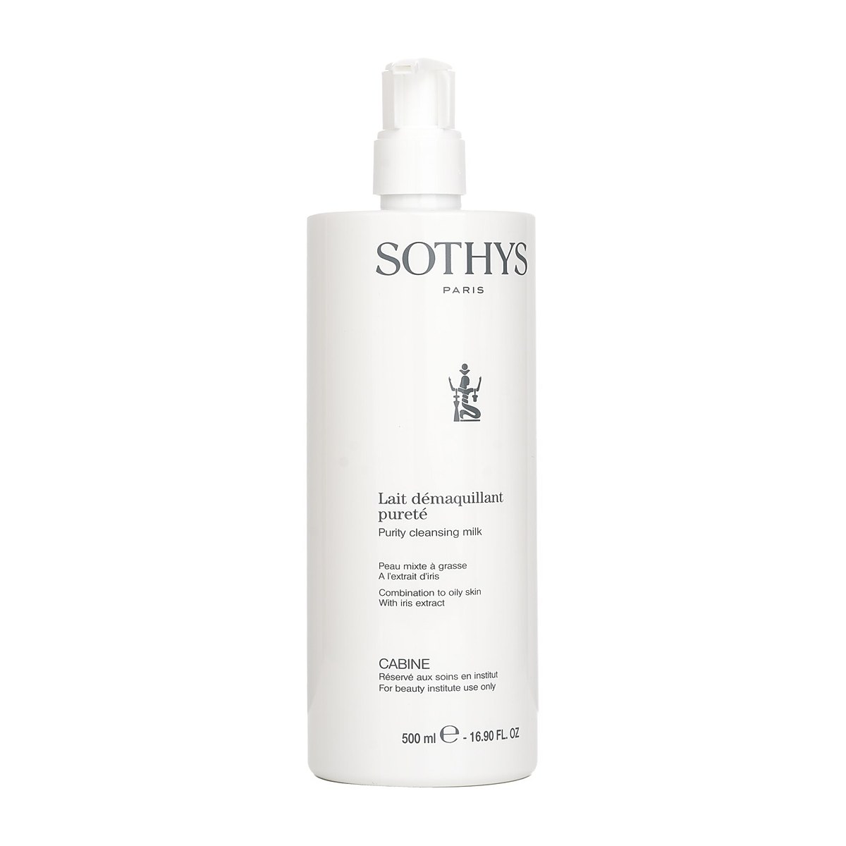 Sothys Čist&iacute;c&iacute; ml&eacute;ko Purity &ndash; pro sm&iacute;&scaron;enou až mastnou pleť, s v&yacute;tažkem z kosatce (velikost salonu) 500ml/16.9oz