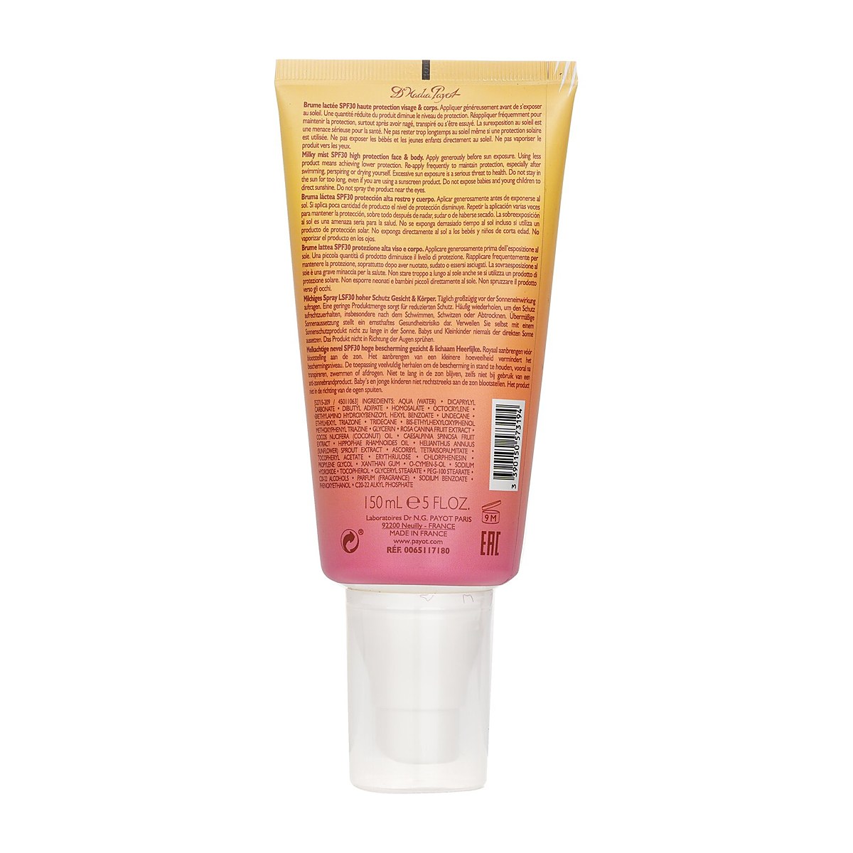 Payot Sunny SPF 30 Milky Mist High Protection The Fabulous Tan-Booster - For Face & Body 150ml/5oz