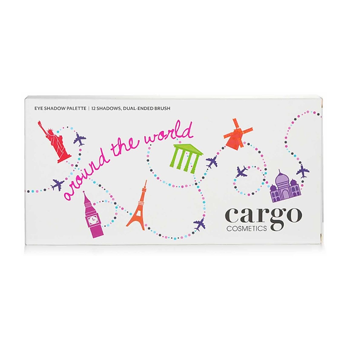 Cargo Around the World paleta očn&iacute;ch st&iacute;nů (12x očn&iacute; st&iacute;ny, 1x &scaron;těteček na st&iacute;ny) 12x0.8g/0.03oz