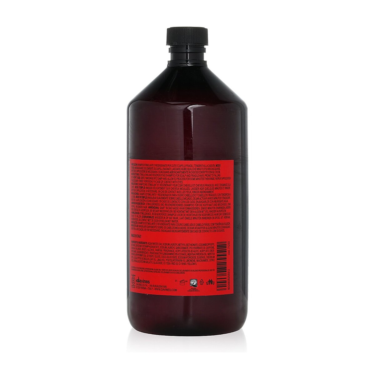 Davines Natural Tech Champ&uacute; Energizante (Para Cuero Cabelludo & Cabello Fr&aacute;gil, Adelgazante) 1000ml/33.81oz
