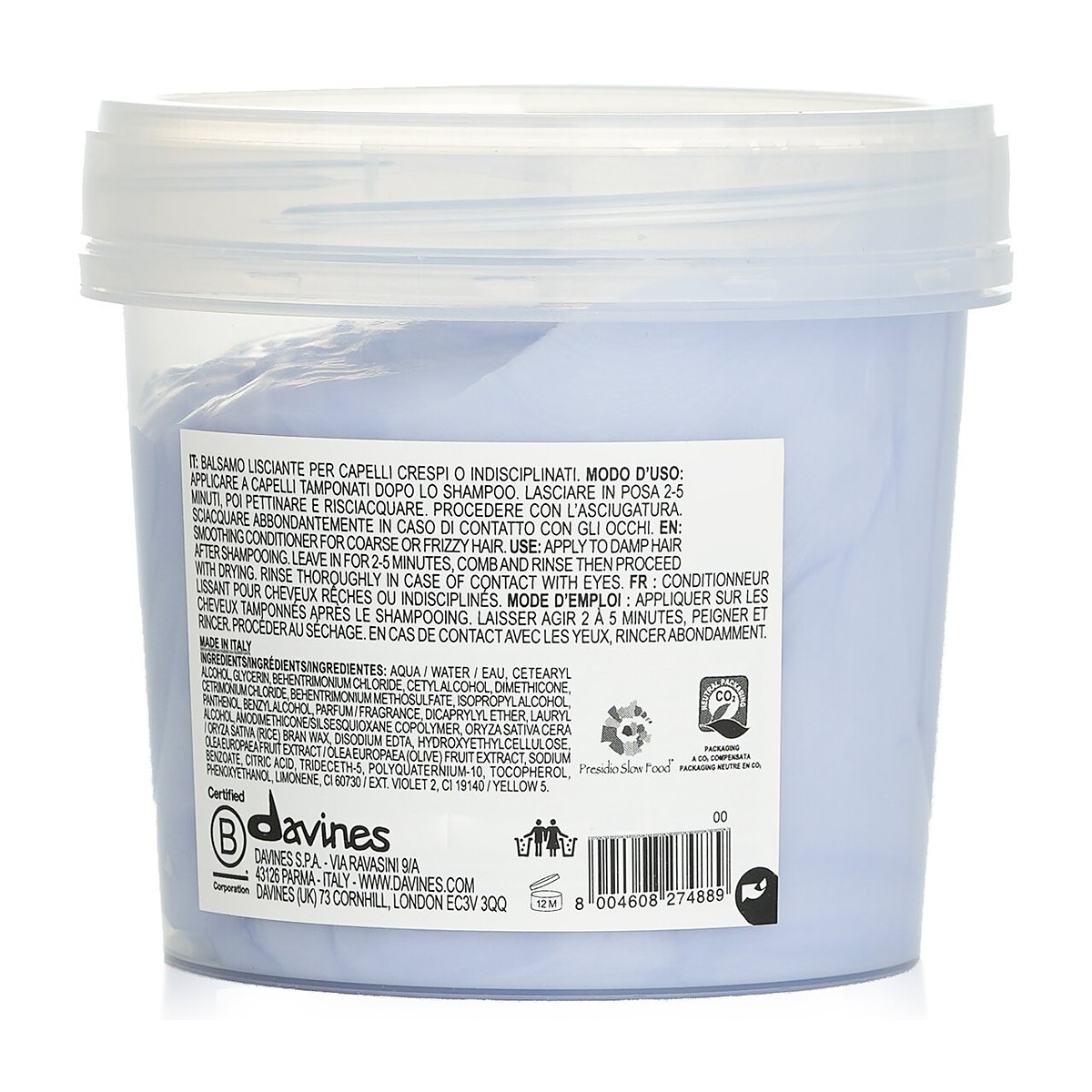 Davines 러브 스무딩 컨디셔너(굵은 머리 또는 곱슬머리용) 250ml/8.76oz