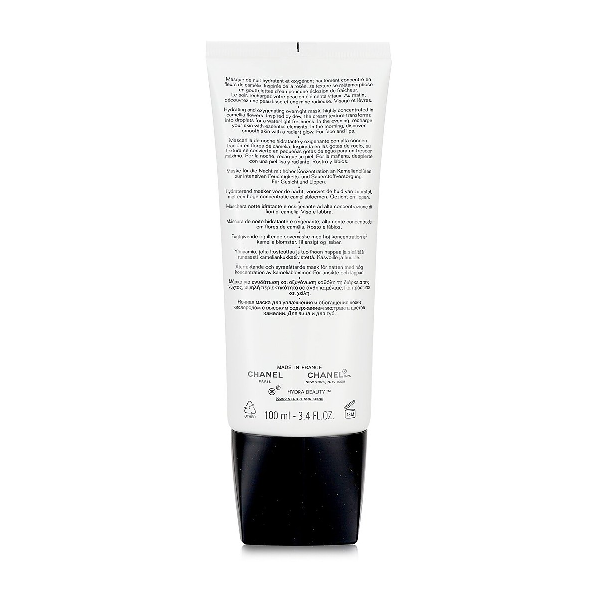 Chanel Hydra Beauty Masque De Nuit Au Camelia Hydratačn&iacute; okysličuj&iacute;c&iacute; nočn&iacute; maska 100ml/3.4oz