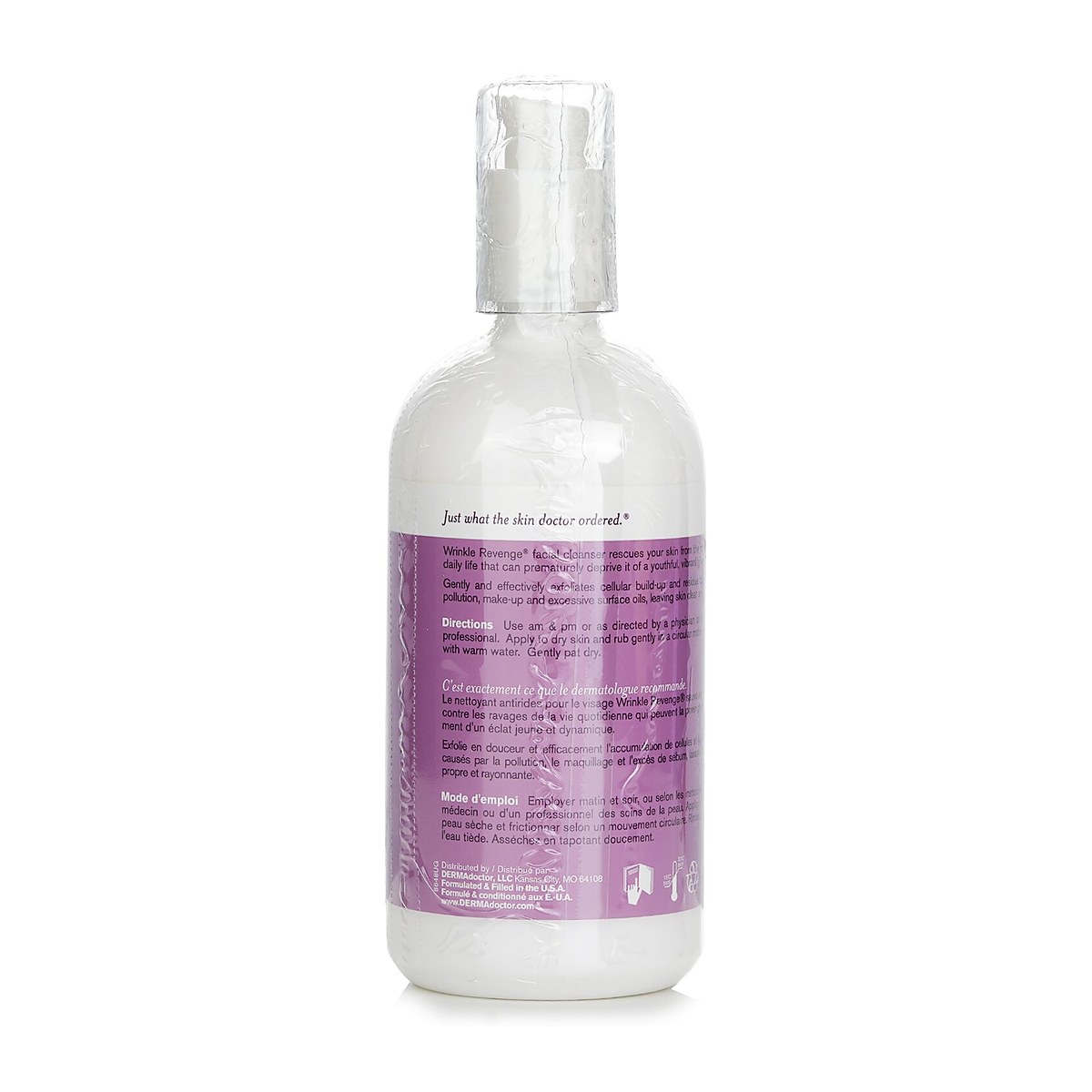 DERMAdoctor Wrinkle Revenge Antioxidant Enhanced Glycolic Acid Facial Cleanser - Pembersih Wajah 180ml/6oz