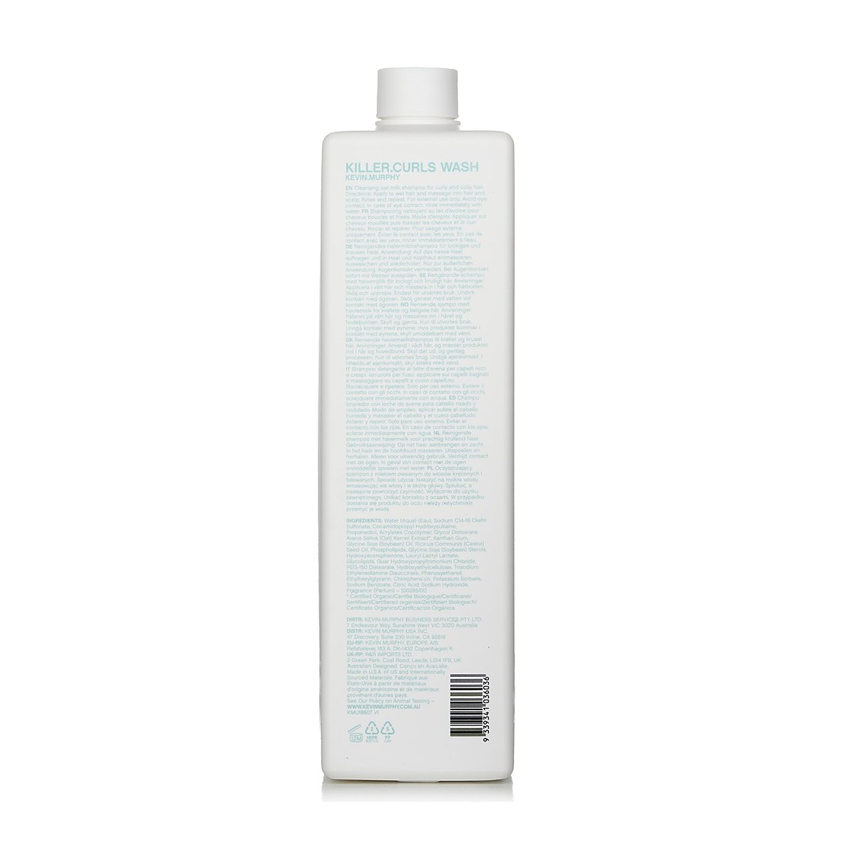 Kevin.Murphy Killer.Curls Wash (Nourishing Curl Oat Milk Shampoo) 1000ml/33.8oz