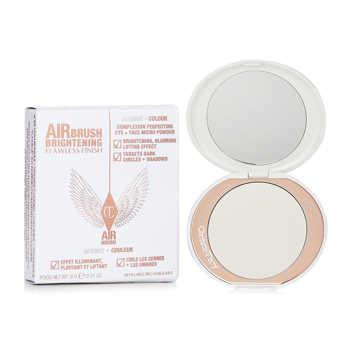 Charlotte Tilbury Airbrush Brightening Flawless Finish Powder Fair Medium 9g/0.31oz