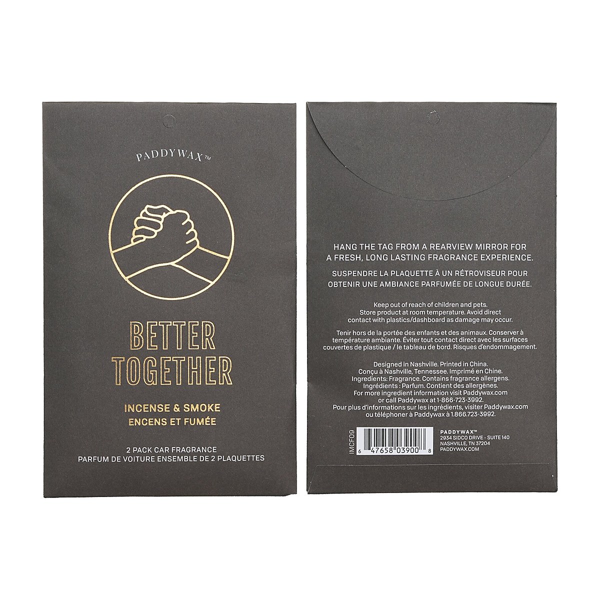 Paddywax Impressions Car Fragrance - Better Together 2packs