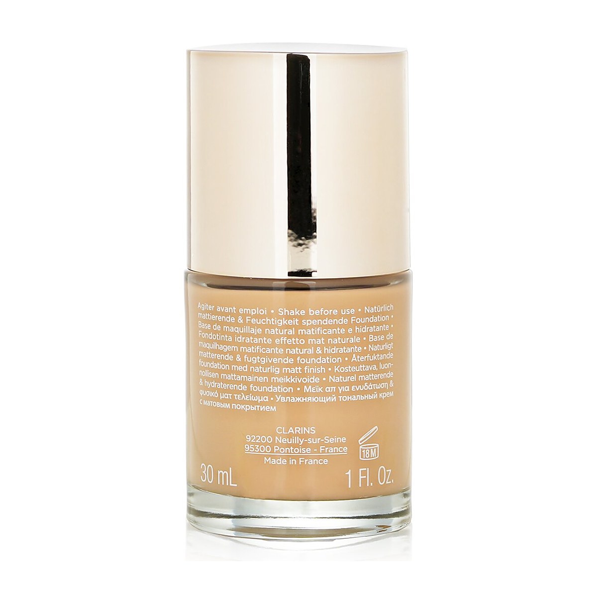 Clarins Skin Illusion Velvet Natural Matifying & Hydrating Foundation 110N Honey 30ml/1oz