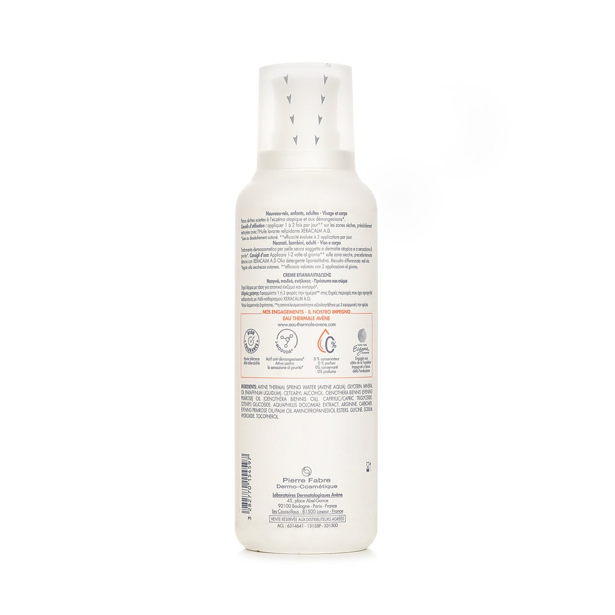 Avene XeraCalm A.D Lipid-Replenishing Cream - For Dry Skin Prone to Atopic Dermatitis or Itching (Random Packaging) 400ml/13.5oz