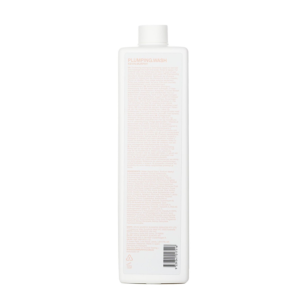Kevin.Murphy Plumping.Wash Densifying &scaron;ampon (Zahu&scaron;ťuj&iacute;c&iacute; &scaron;ampon - pro ř&iacute;dnouc&iacute; vlasy) 1000ml/33.6oz