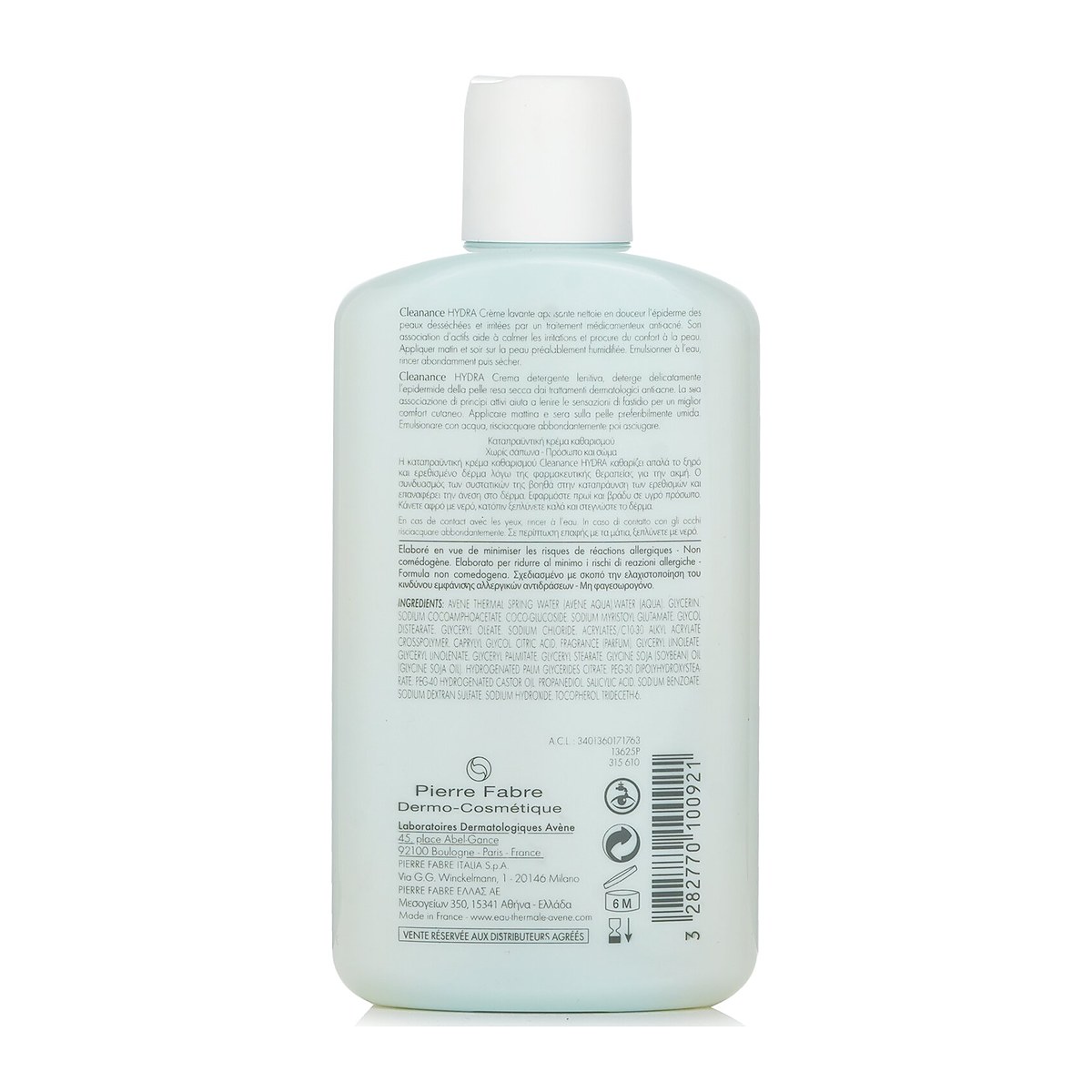 Avene Cleanance HYDRA zklidňuj&iacute;c&iacute; čistic&iacute; kr&eacute;m &ndash; pro pleť se sklonem k vad&aacute;m, suchou a podr&aacute;žděnou o&scaron;etřen&iacute;m 200ml/6.7oz