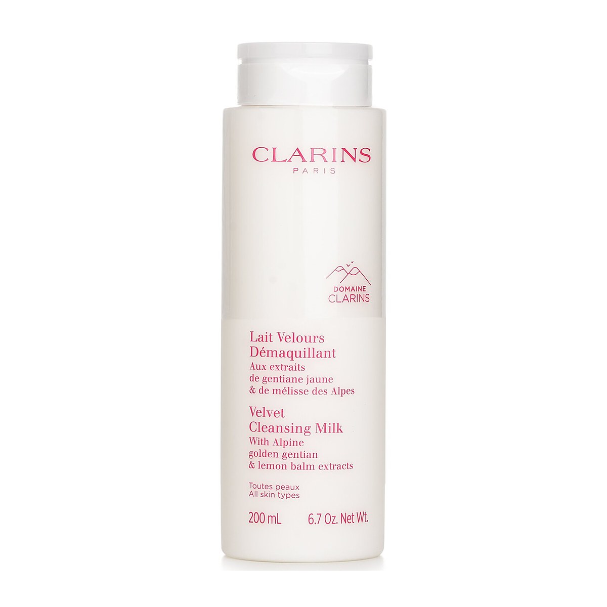 Clarins Aksamitne mleczko oczyszczające z wyciągiem z goryczki alpejskiej i melisy 200ml/6.7oz
