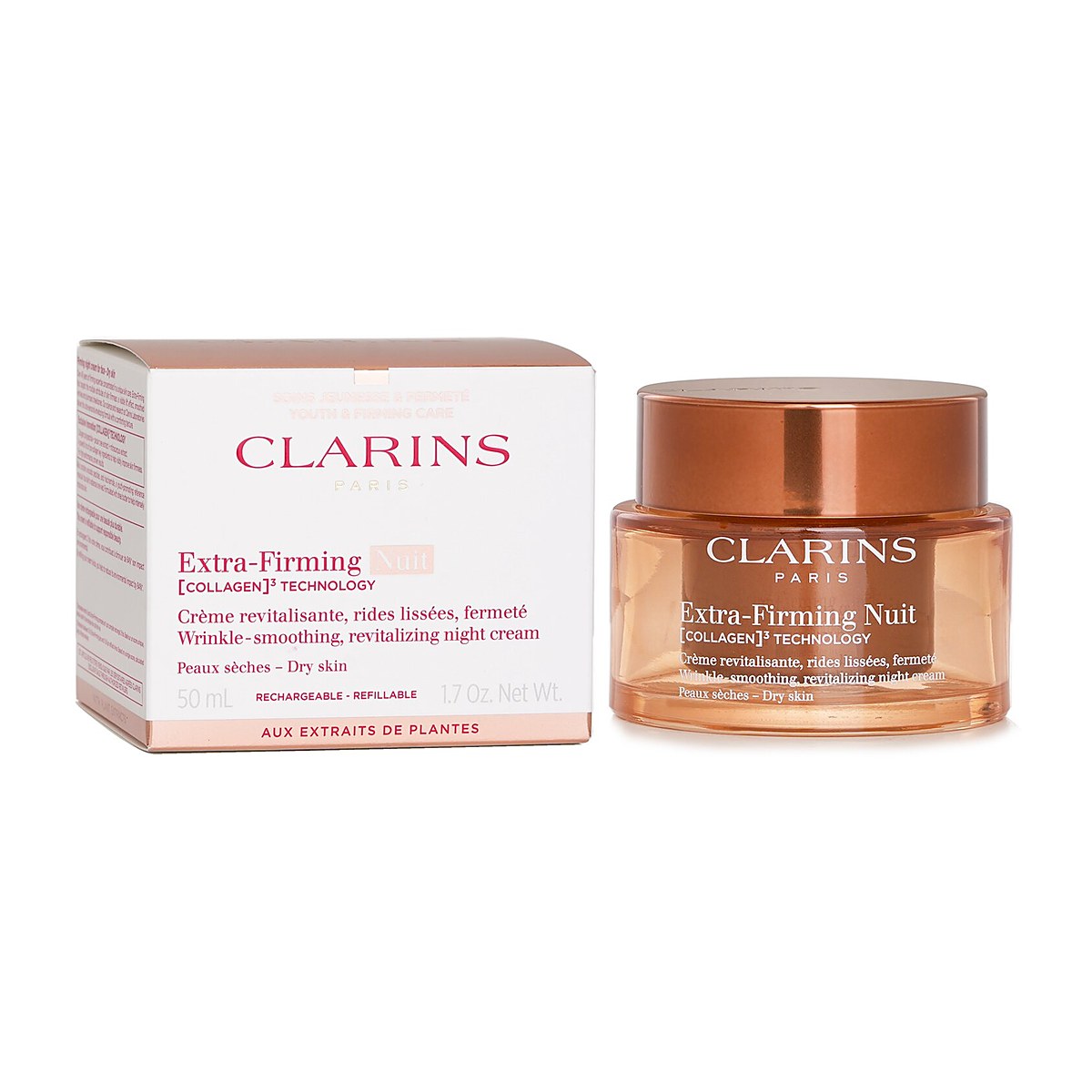 Clarins Extra Firming Creme Nuit Wrinkle Smoothing Revitalizing Night Cream (Dry Skin) 50ml