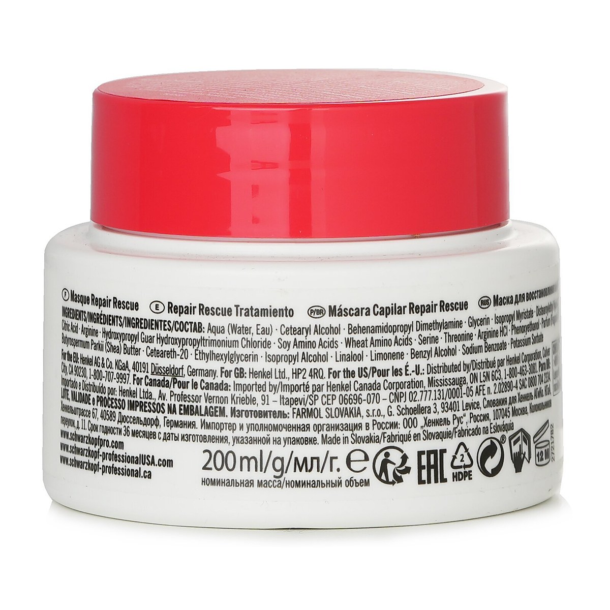Schwarzkopf BC Bonacure Peptide Repair Rescue Treatment (For Damaged Hair) 200ml/6.7oz