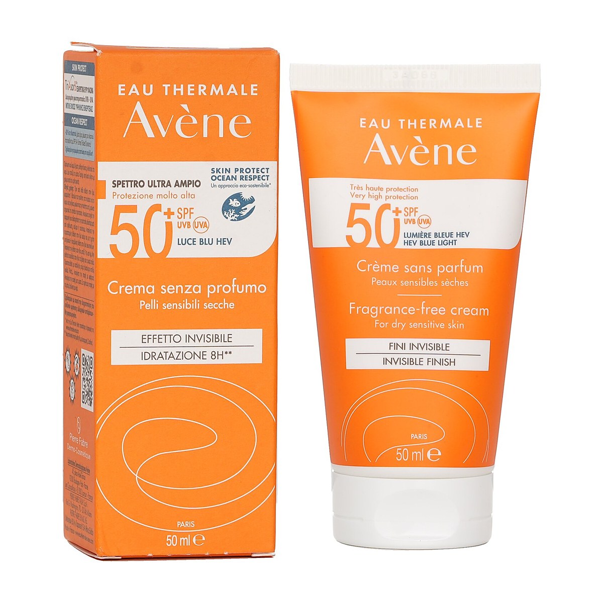 Avene Kr&eacute;m s velmi vysokou ochranou bez parfemace SPF50+ - pro suchou citlivou pleť 50ml/1.7oz