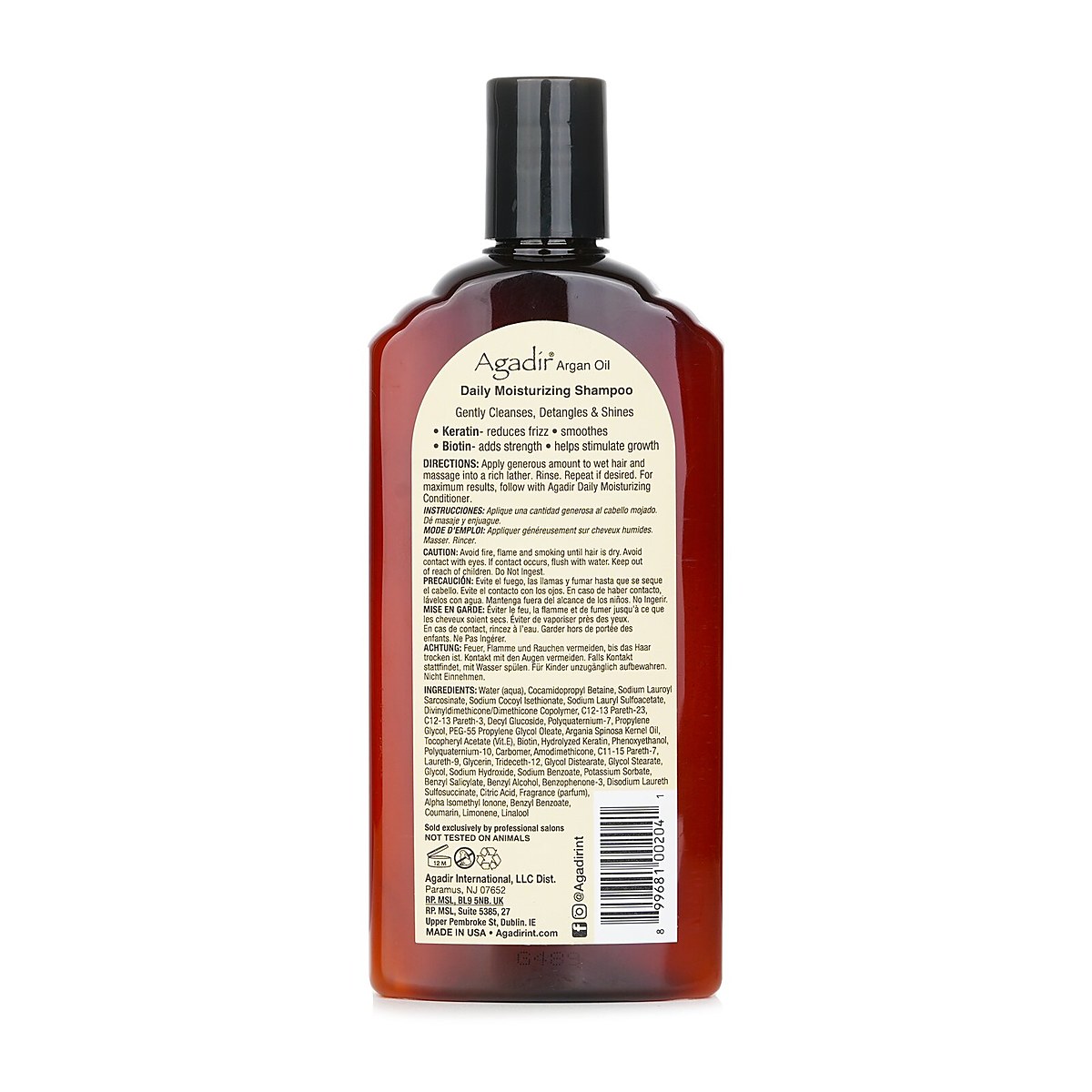 Agadir Argan Oil Daily Moisturizing Shampoo (Ideal For All Hair Types) 366ml/12.4oz