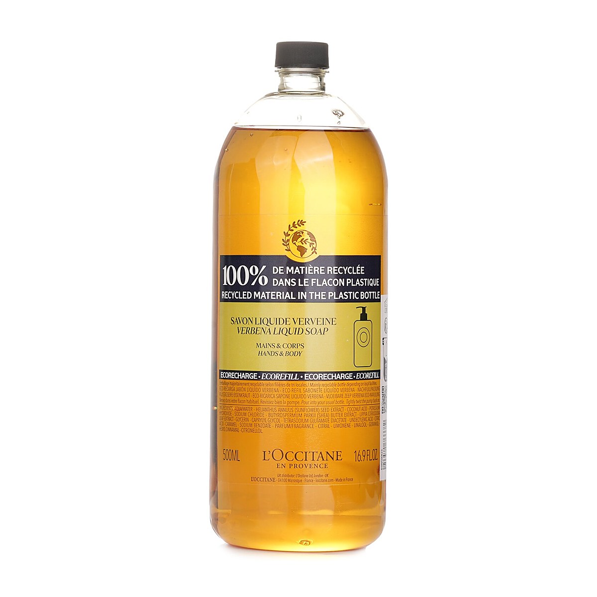 L'Occitane Verveine (Verbena) Tekut&eacute; m&yacute;dlo na ruce a tělo (Eco-n&aacute;plň) 500ml/16.9oz