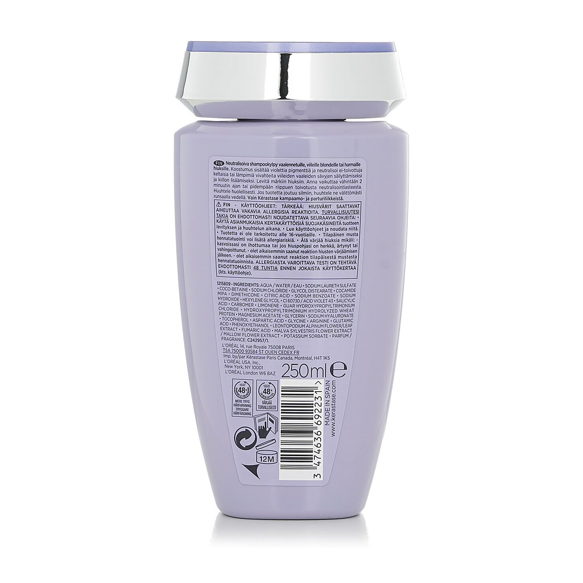 Kerastase Blond Absolu Bain Ultra-Violet Anti-Brass Purple Shampoo (Lightened, Cool Blonde or Grey Hair) 250ml/8.5oz