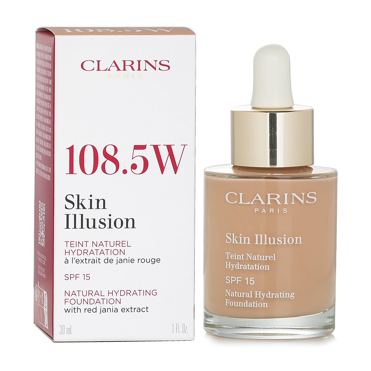 Clarins Skin Illusion Natural Hydrating Foundation SPF 15 #108.5W 108.5W 30ml/1oz