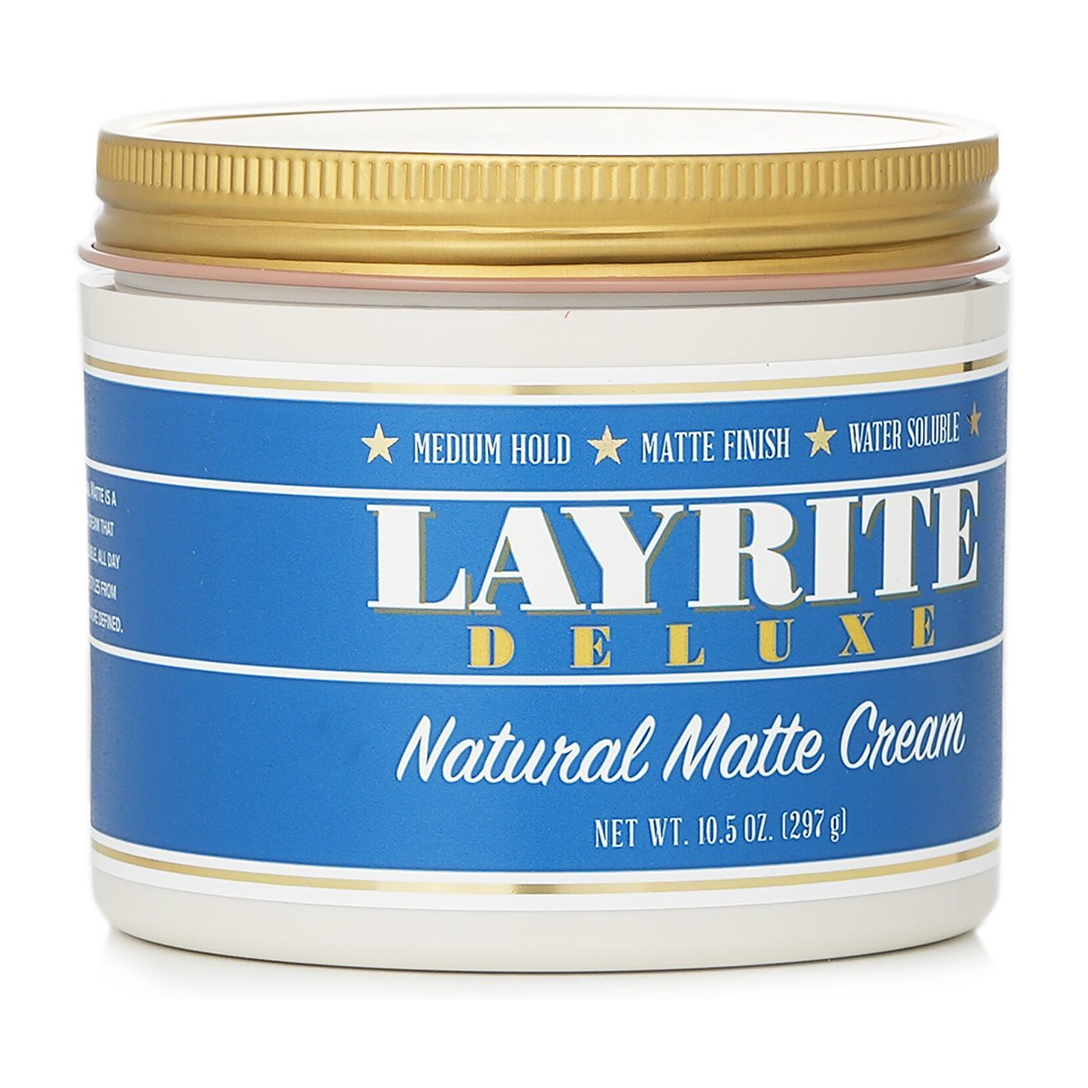 Layrite Natural Matte Cream (Medium Hold, Matte Finish, Water Soluble) 297g/10.5oz