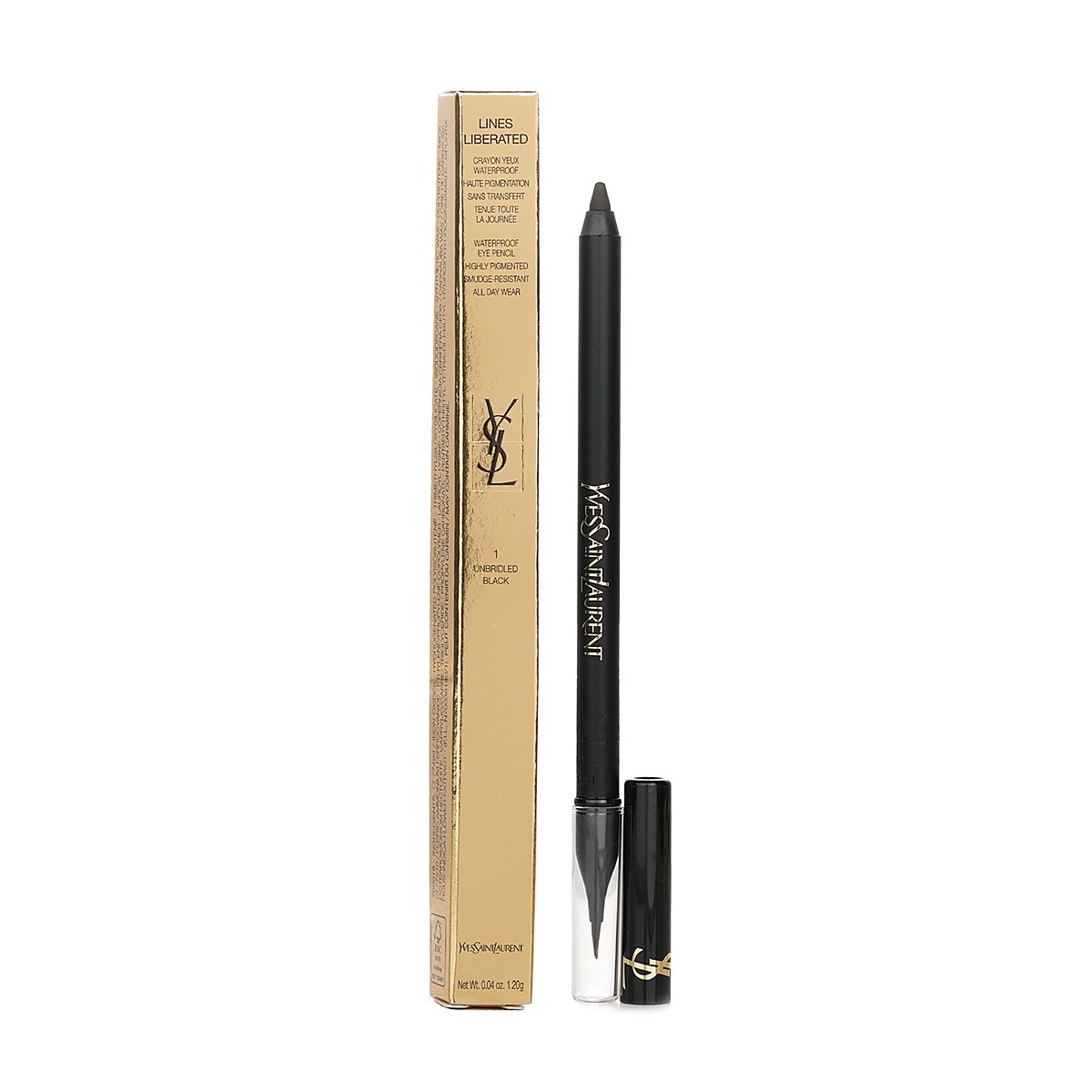 Yves Saint Laurent Lines Liberated Waterproof Eye Pencil 01 Unbridled Black 1.2g