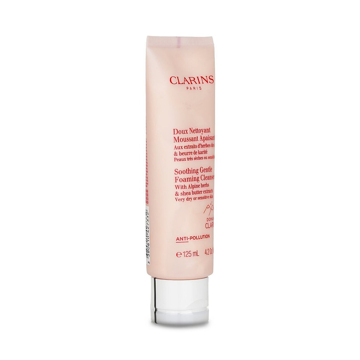 Clarins Zklidňuj&iacute;c&iacute; jemn&yacute; pěniv&yacute; čistic&iacute; př&iacute;pravek s alpsk&yacute;mi bylinkami a v&yacute;tažky z bambuck&eacute;ho m&aacute;sla &ndash; velmi such&aacute; nebo citliv&aacute; pleť 125ml/4.2oz
