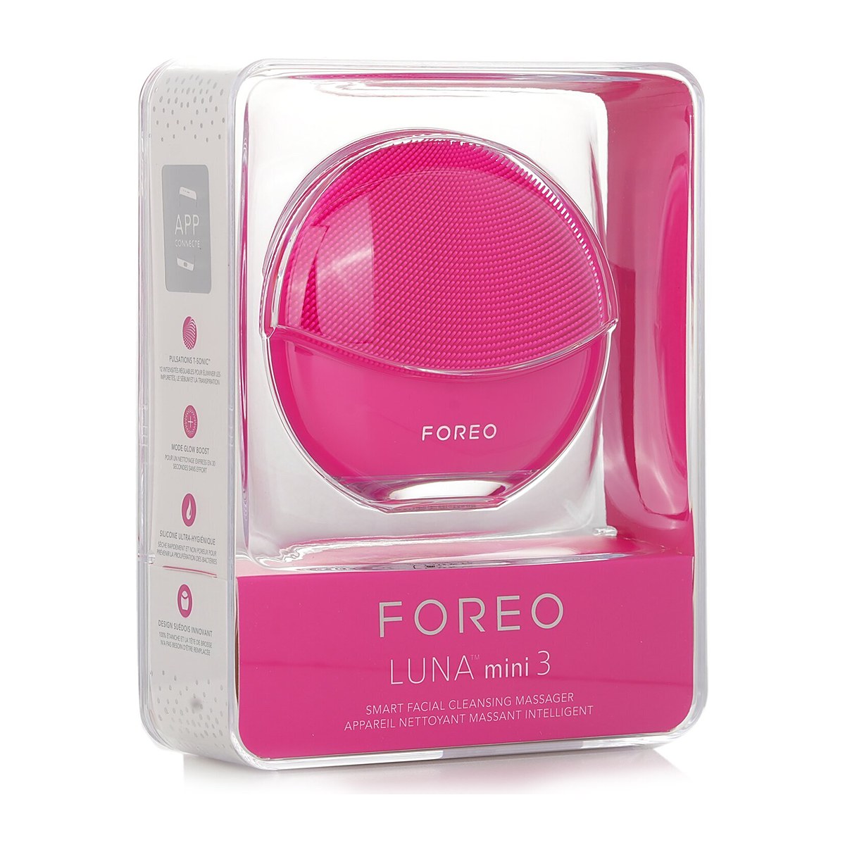 FOREO Luna Mini 3 Smart Facial Cleansing Massager Fuchsia 1pcs