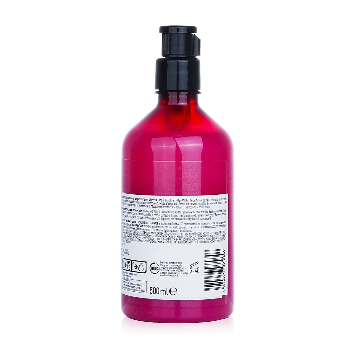 L'Oreal 프로페셔널 세리 엑스퍼트 - 프로 롱거 필러-A100 + 아미노산 렝스 리뉴잉 샴푸 500ml/16.9oz