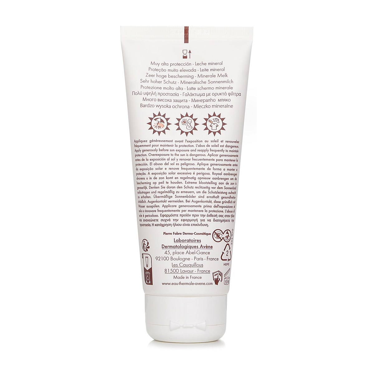Avene โลชั่นมิเนอรัลปกป้องผิวสูง SPF 50+ (สำหรับผิวเสีย) 100ml/3.3oz