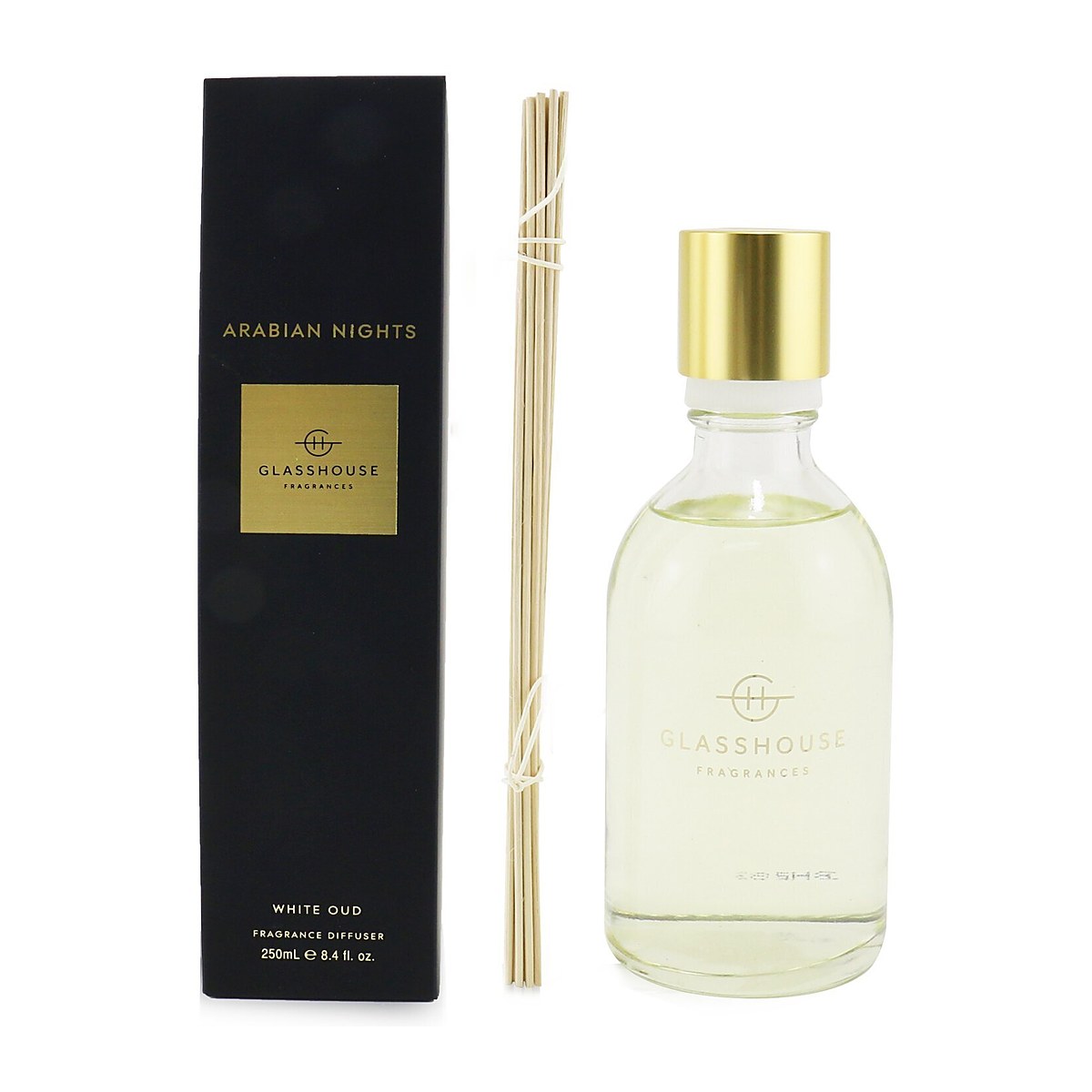 Glasshouse Diffuser - Arabian Nights (White Oud) 250ml/8.4oz