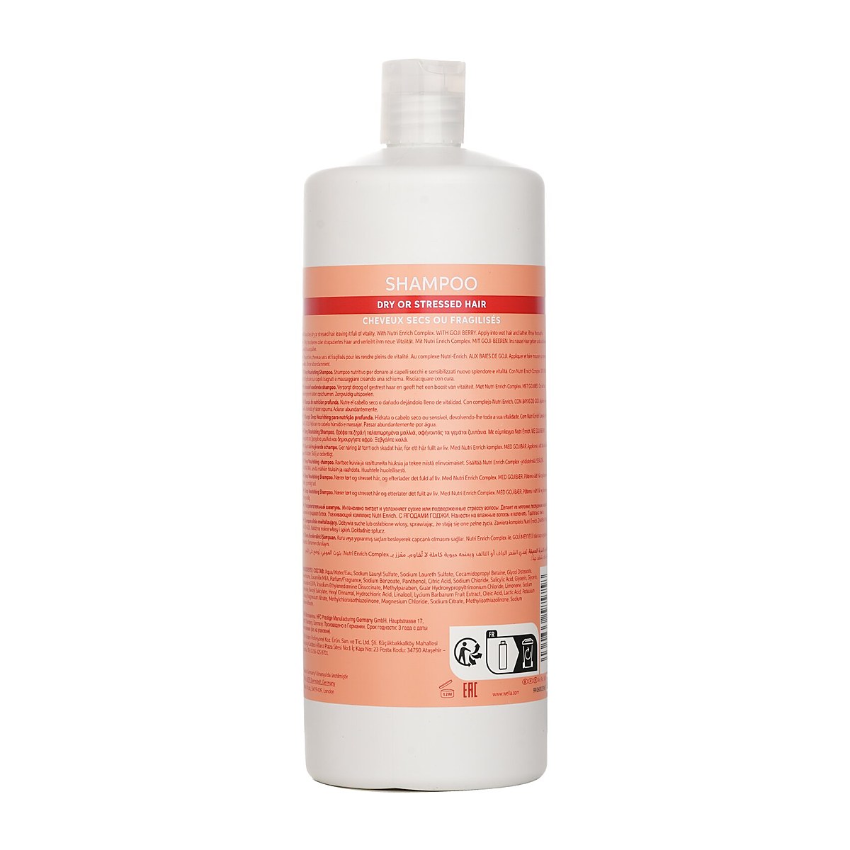 Wella Invigo Nutri Enrich Shampoo With Goji Berry Dry Or Stressed Hair 1000ml