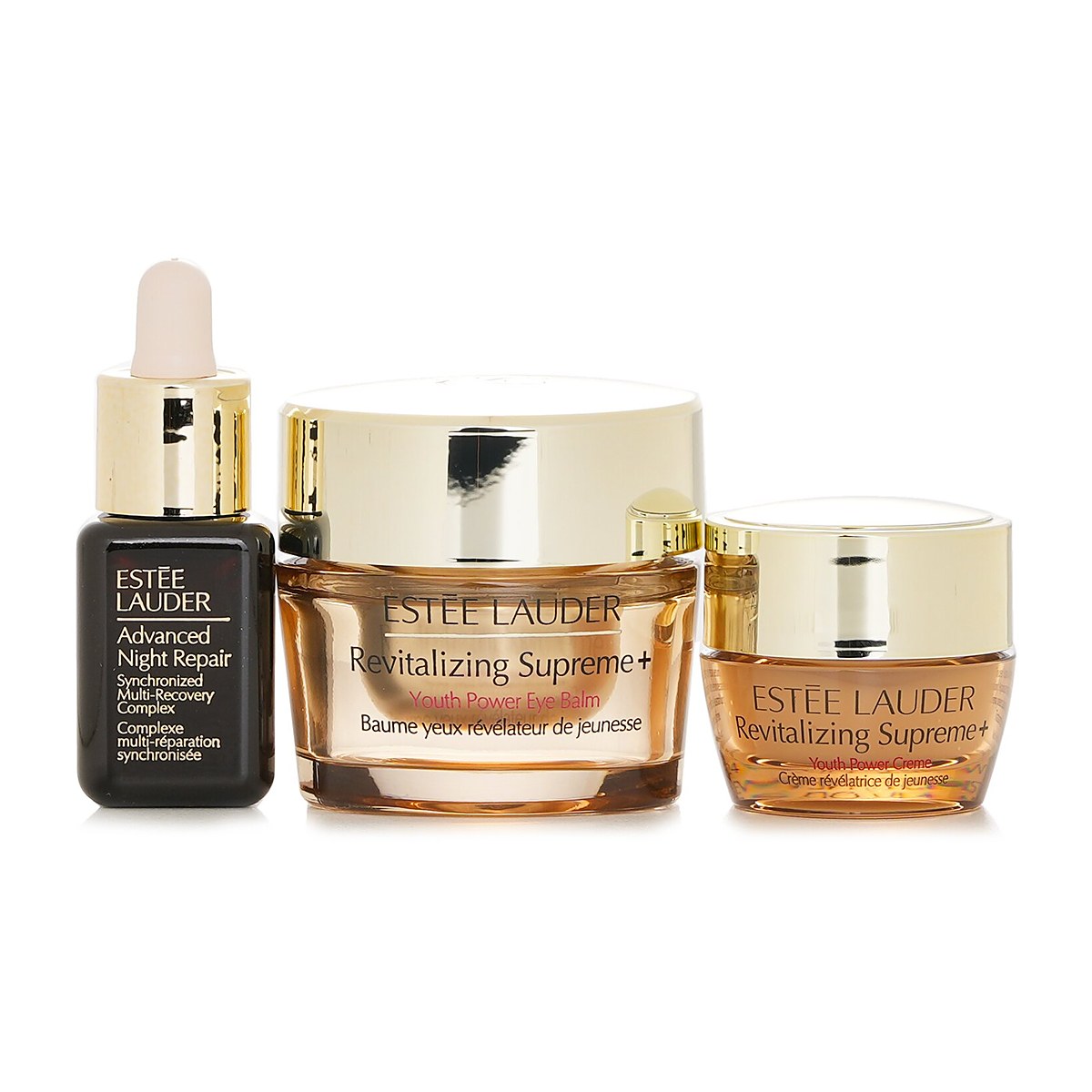 Estee Lauder 주요 아이 임팩트 세트: 유스 파워 아이 밤 15ml + 어드밴스드 나이트 리페어 7ml + 유스 파워 크림 7ml 3pcs