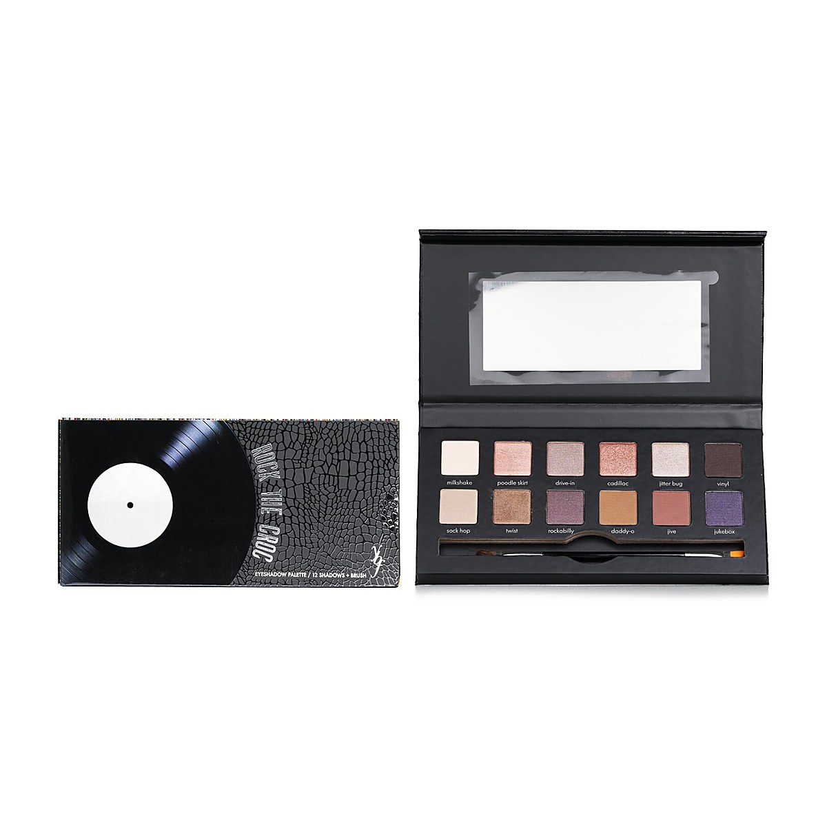 YBF Beauty Rock The Croc Eyeshadow Palette (12x Eyeshadow, 1x Double Ended Eyeshadow Brush) 12x0.8g/0.03oz